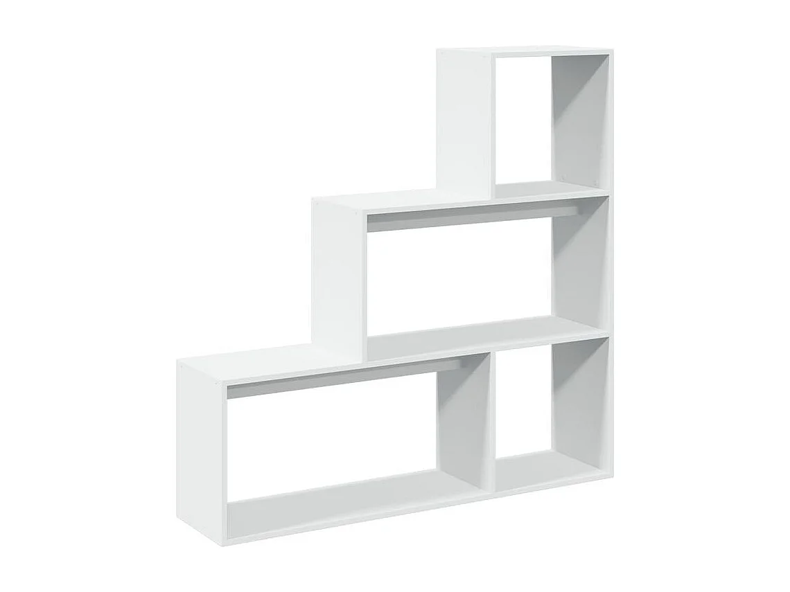 Étagère bibliothèque escalier Palino 123cm - 4 niches-Couleur Blanc