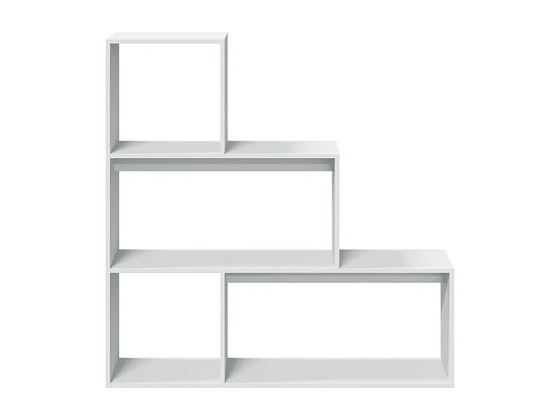 Étagère bibliothèque escalier Palino 123cm - 4 niches-Couleur Blanc