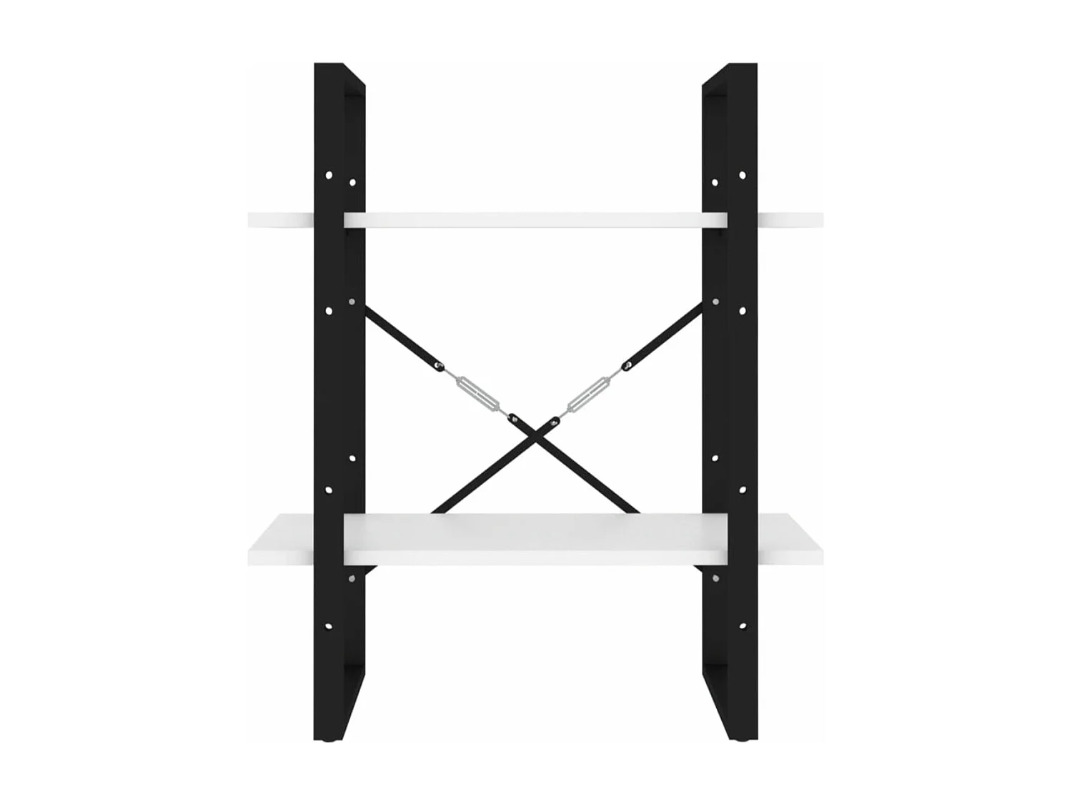 Petite étagère style industriel Loza 60cm-Couleur Marron fumé