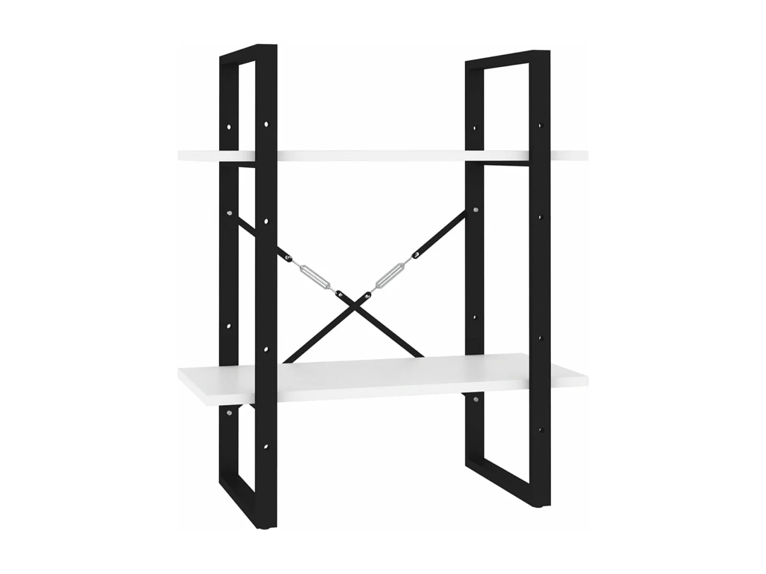 Petite étagère style industriel Loza 60cm-Couleur Marron fumé