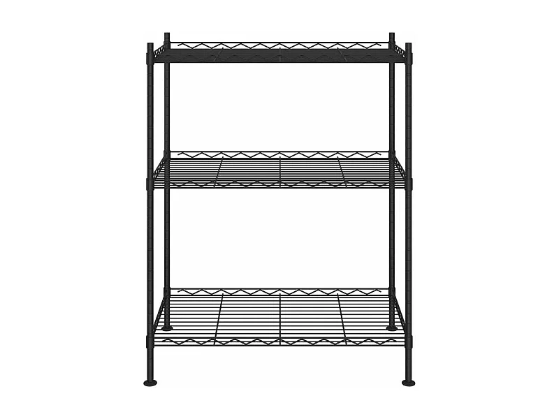 Étagère de rangement 3 niveaux 60x35x76 noir 150 kg