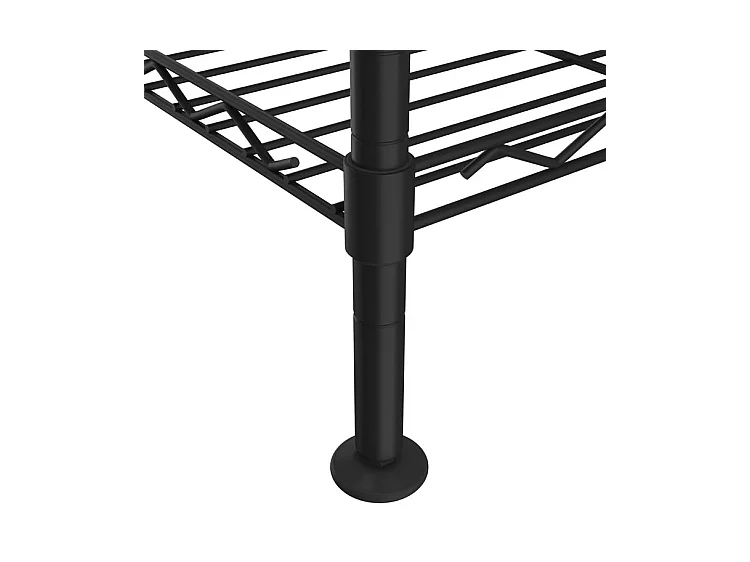 Étagère de rangement 3 niveaux 60x35x76 noir 150 kg