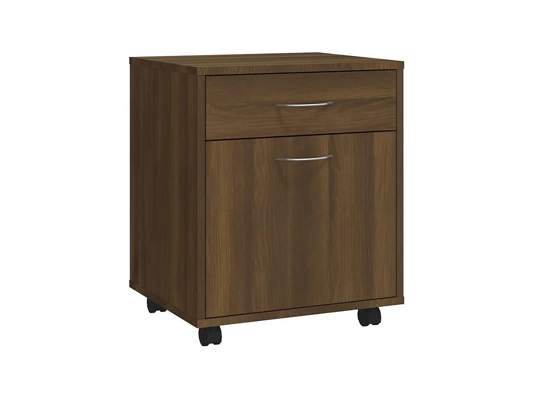 Armoire roulante Chêne marron 45x38x54 Bois d'ingénierie