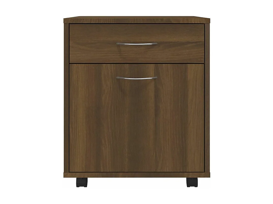 Armoire roulante Chêne marron 45x38x54 Bois d'ingénierie