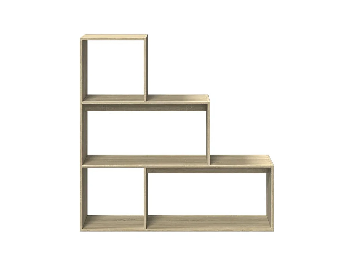 Étagère bibliothèque escalier Palino 123cm - 4 niches-Couleur Chêne clair