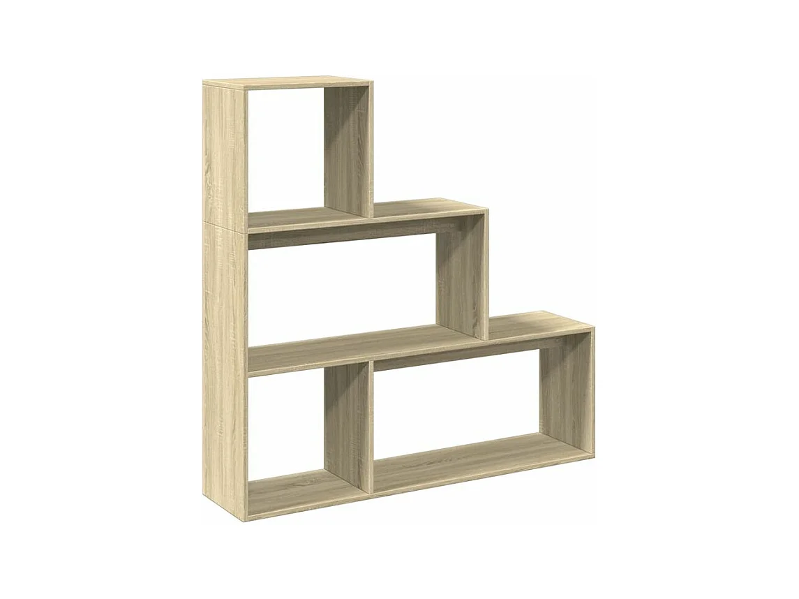 Étagère bibliothèque escalier Palino 123cm - 4 niches-Couleur Chêne clair