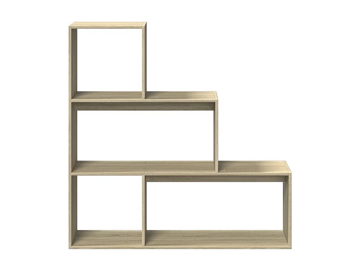 Étagère bibliothèque escalier Palino 123cm - 4 niches-Couleur Chêne clair