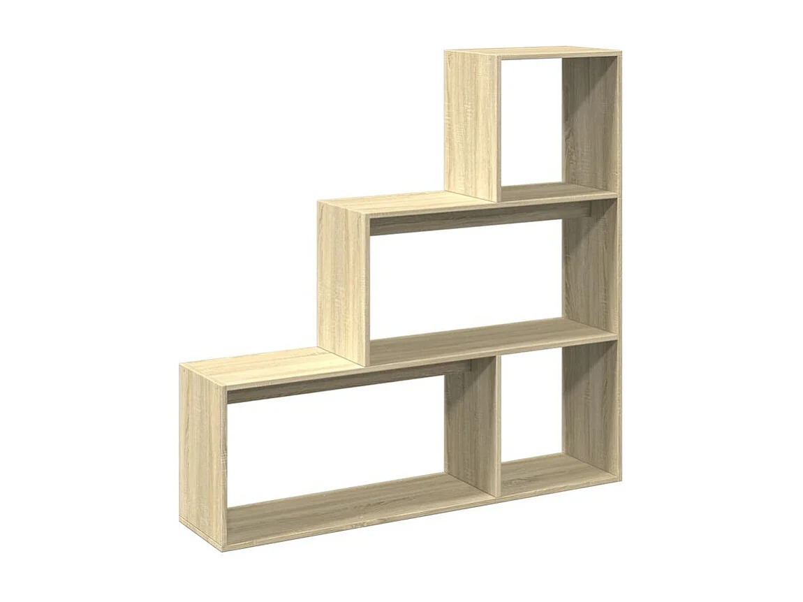 Étagère bibliothèque escalier Palino 123cm - 4 niches-Couleur Chêne clair