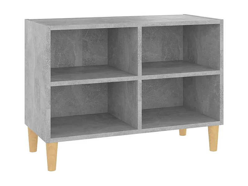 Petit meuble avec étageres sur pieds en bois naturel Kuba 70cm-Couleur Chêne gris