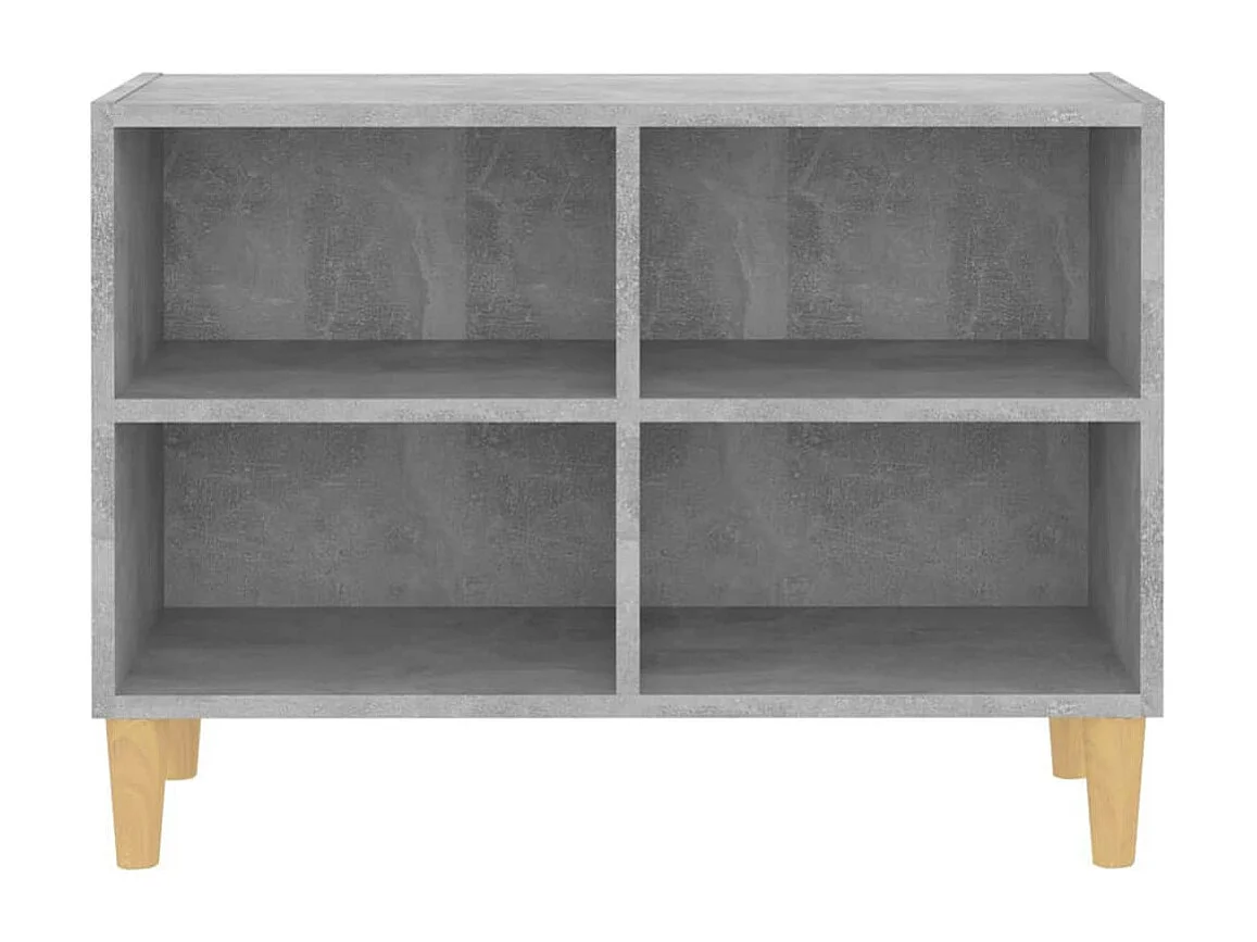 Petit meuble avec étageres sur pieds en bois naturel Kuba 70cm-Couleur Chêne gris