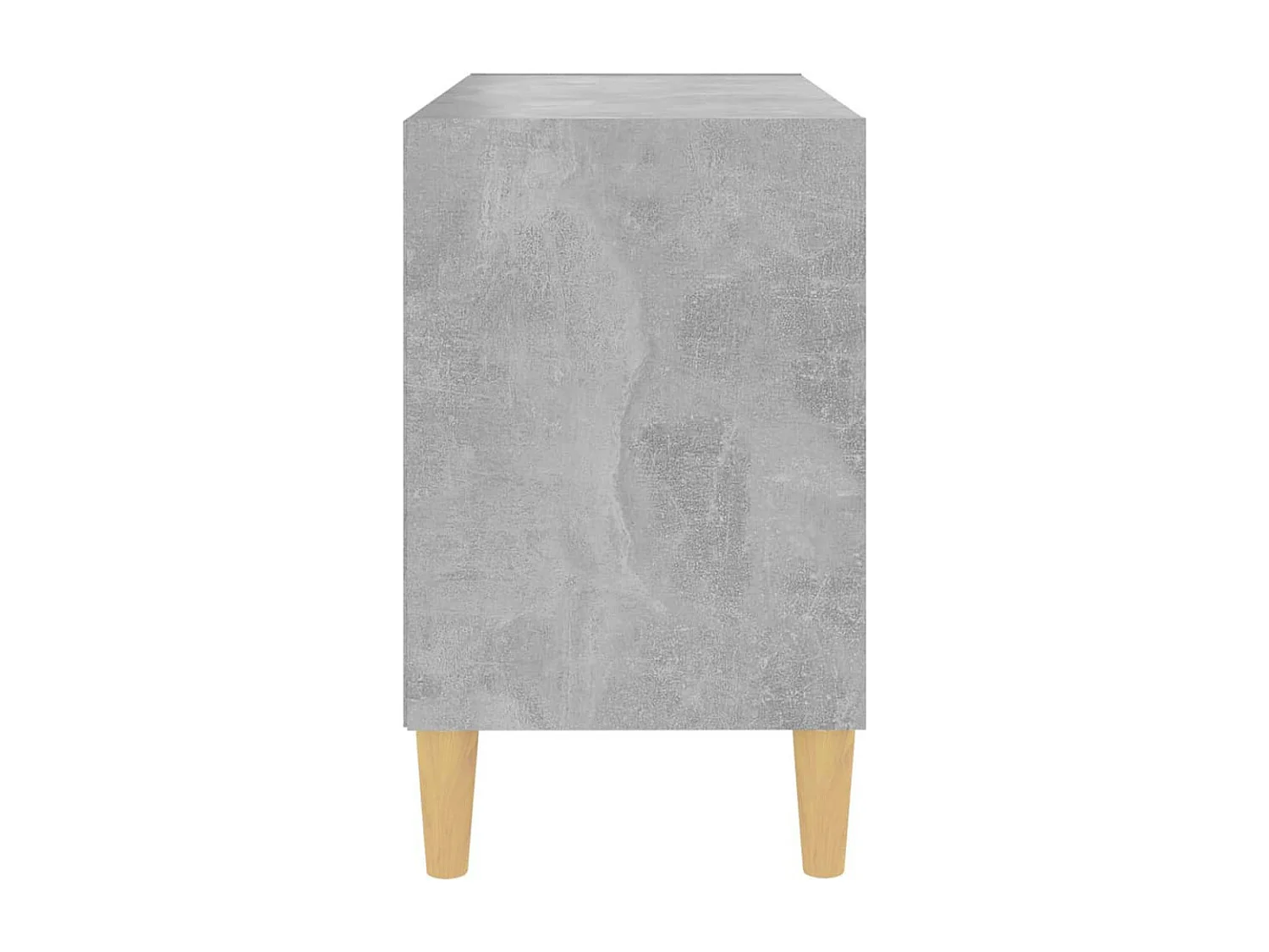 Petit meuble avec étageres sur pieds en bois naturel Kuba 70cm-Couleur Chêne gris