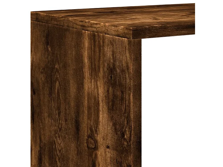 Étagère bibliothèque escalier 3 niveaux Kato 99cm - 6 niches-Couleur Marron fumé