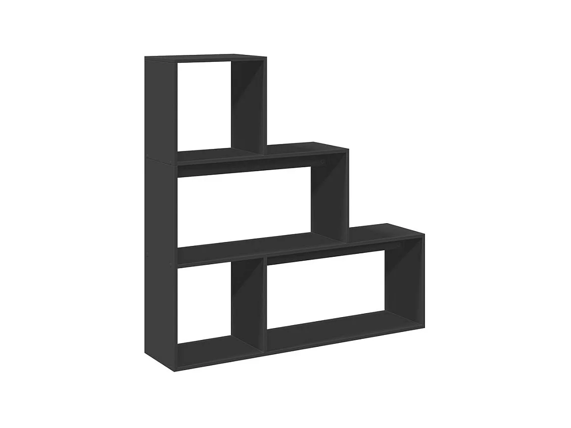 Étagère bibliothèque escalier Palino 123cm - 4 niches-Couleur Noir