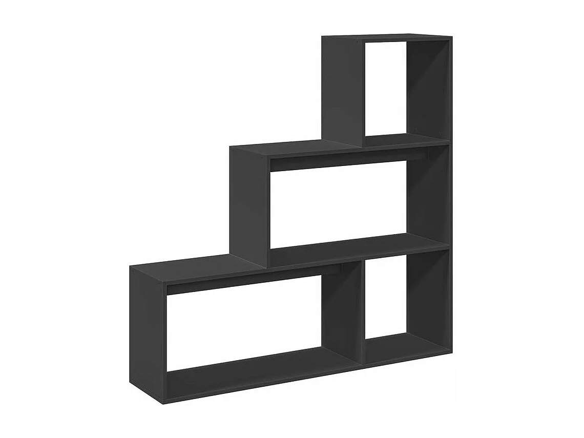 Étagère bibliothèque escalier Palino 123cm - 4 niches-Couleur Noir