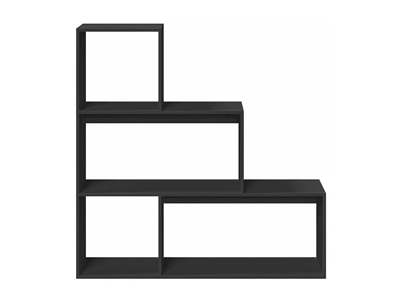 Étagère bibliothèque escalier Palino 123cm - 4 niches-Couleur Noir