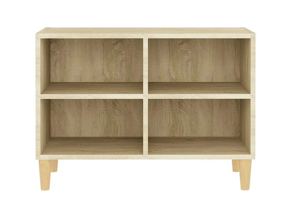 Petit meuble avec étageres sur pieds en bois naturel Kuba 70cm-Couleur Chêne clair