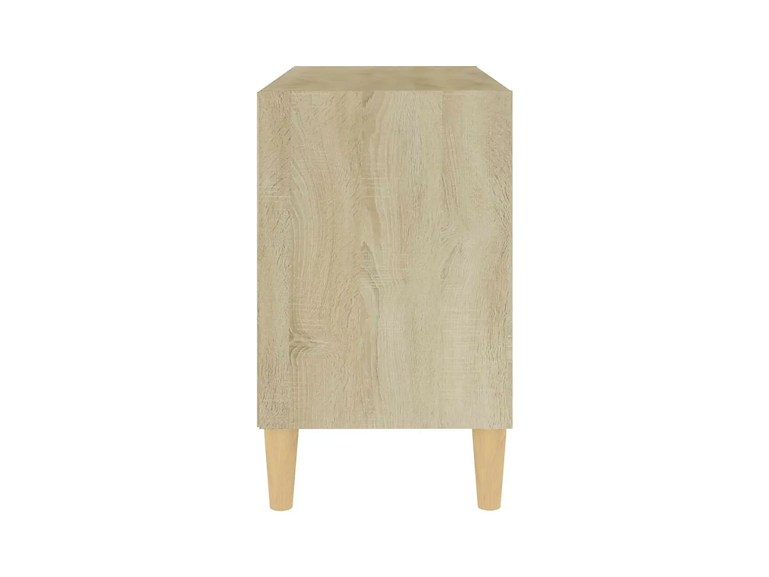 Petit meuble avec étageres sur pieds en bois naturel Kuba 70cm-Couleur Chêne clair