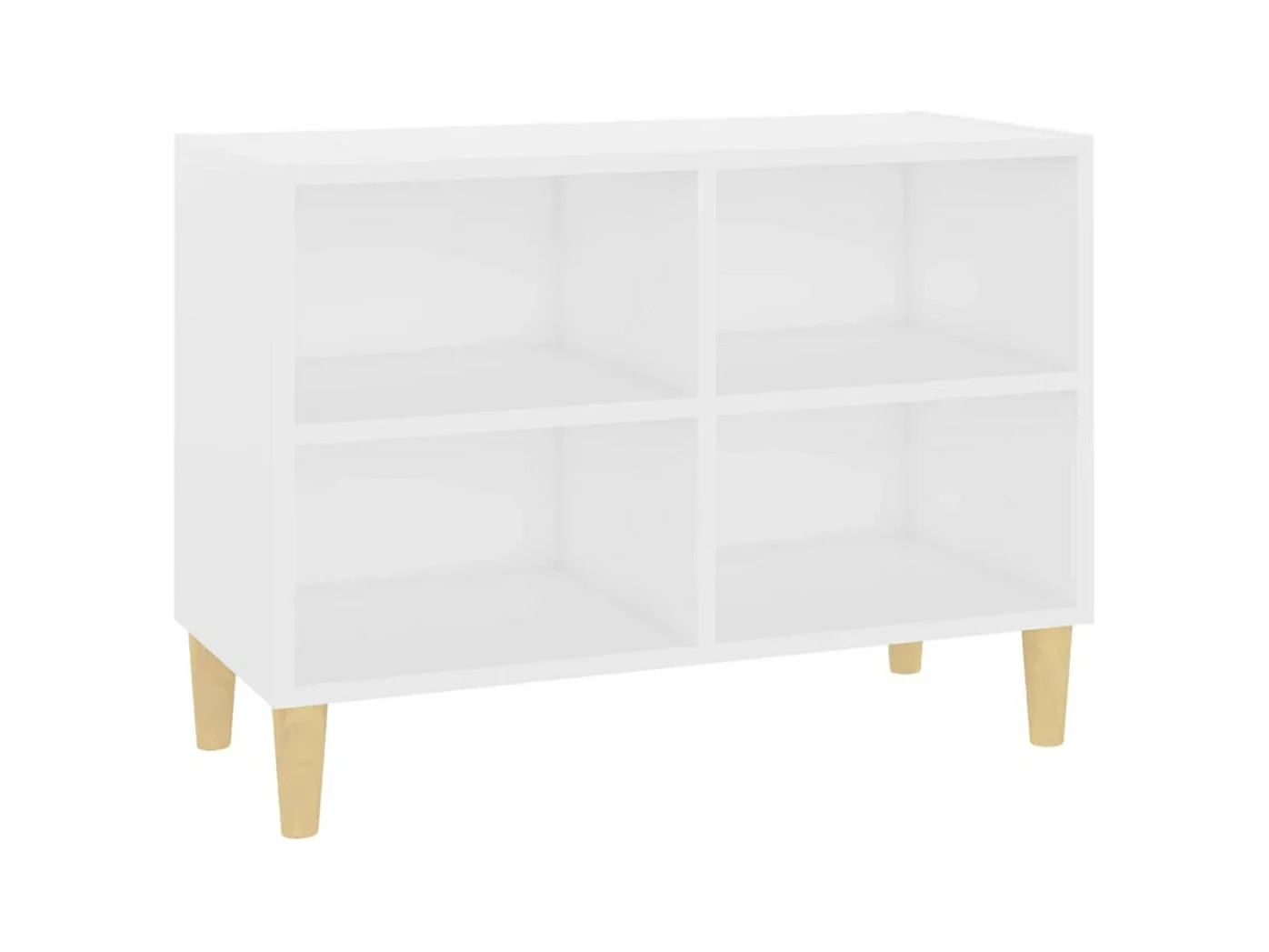 Petit meuble avec étageres sur pieds en bois naturel Kuba 70cm-Couleur Chêne clair