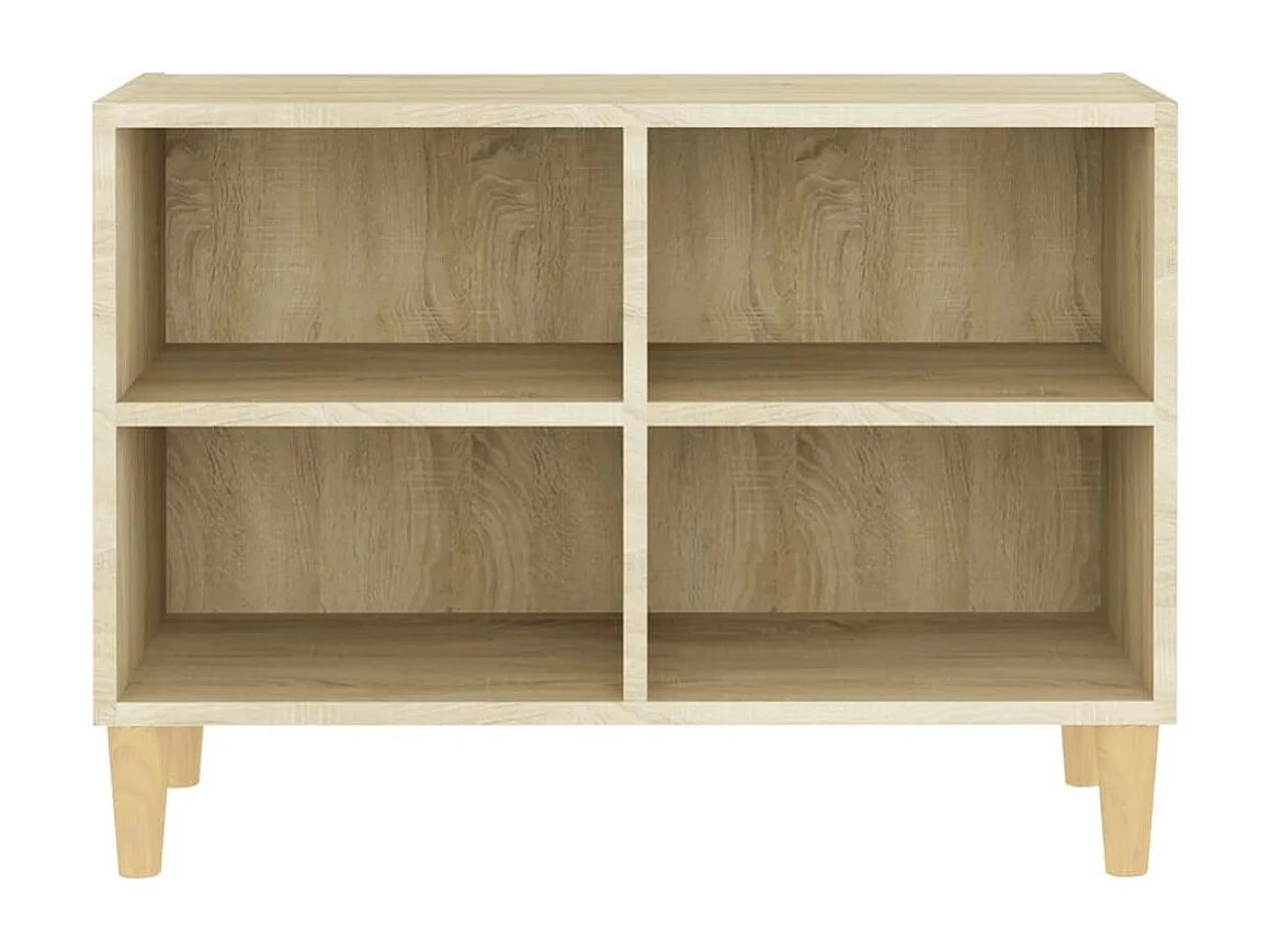 Petit meuble avec étageres sur pieds en bois naturel Kuba 70cm-Couleur Chêne clair