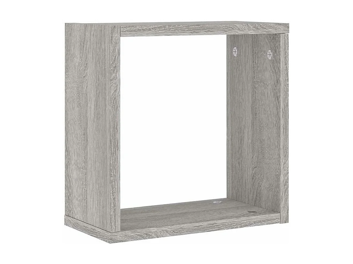 Étagères cube murales 4 pcs sonoma gris 30x15x30