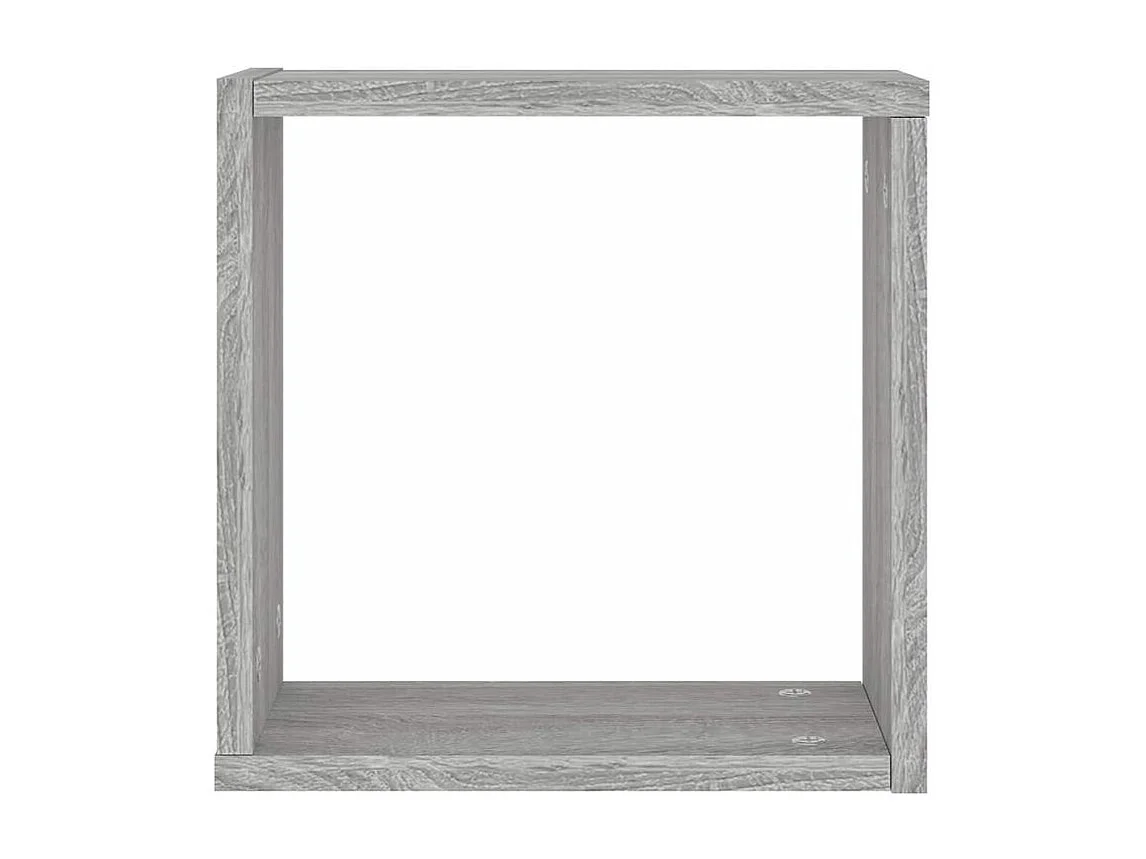 Étagères cube murales 4 pcs sonoma gris 30x15x30
