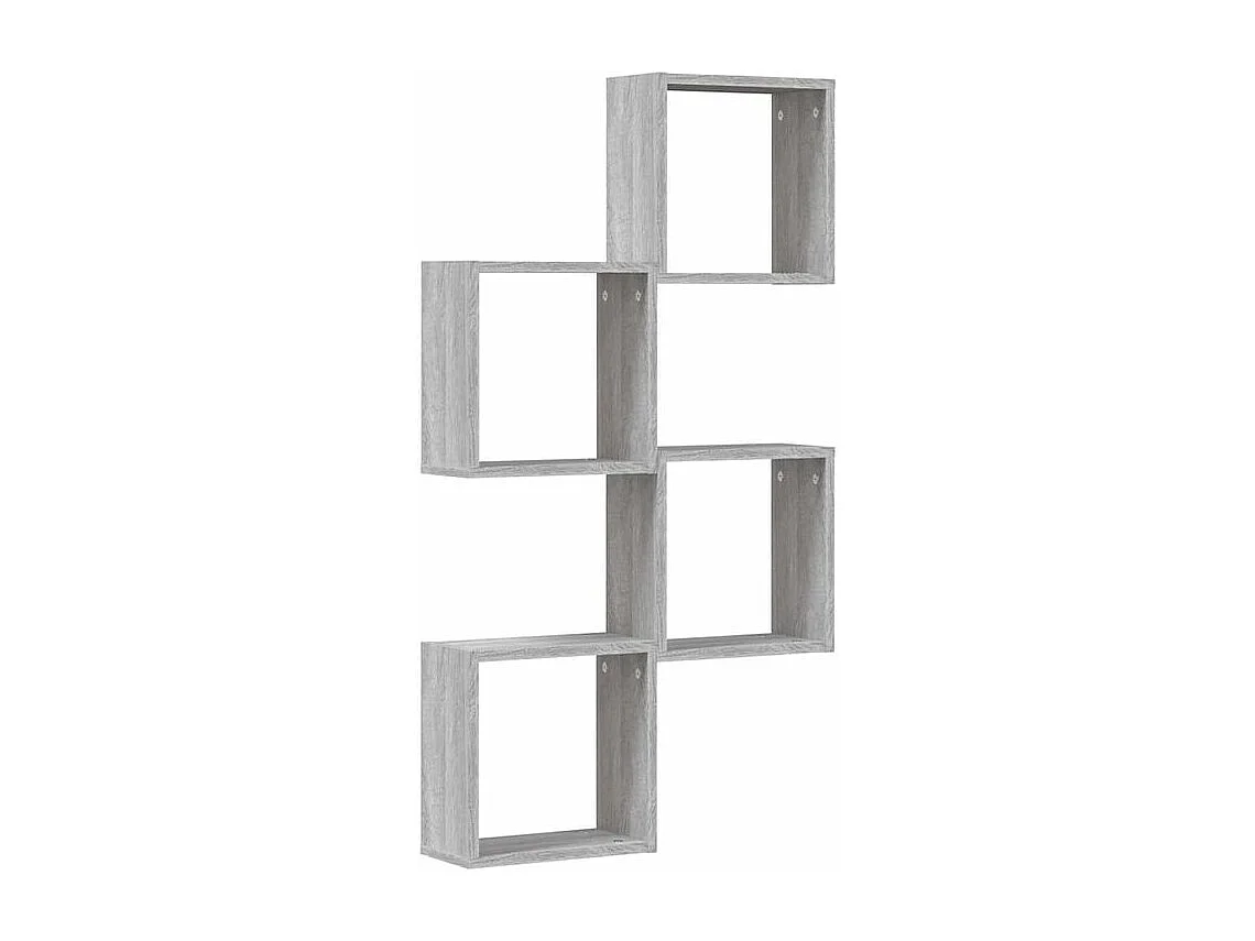 Étagères cube murales 4 pcs sonoma gris 30x15x30