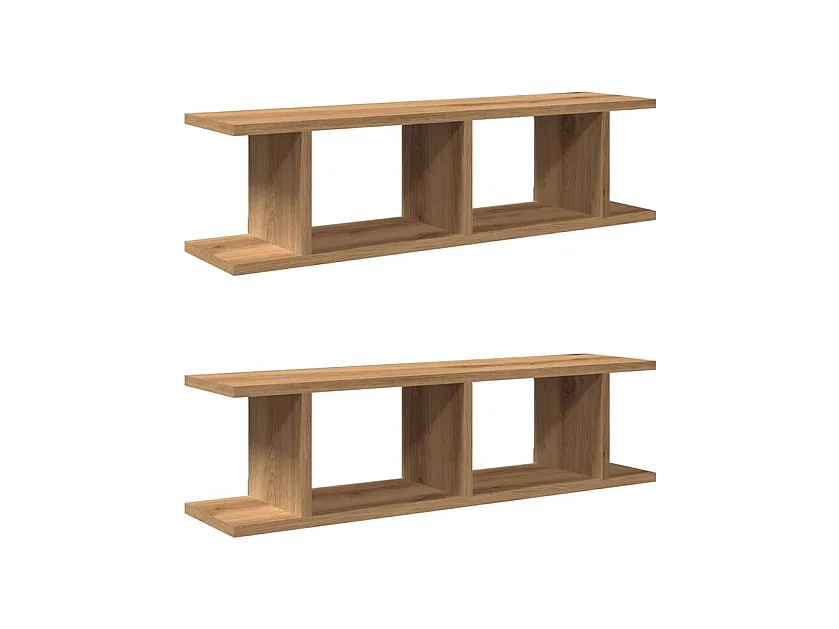 Étagères murales 2 pcs chêne artisanal 75x18x20