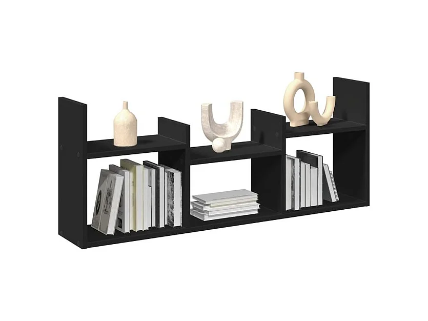 Armoire murale 100x18x40 noir bois d'ingénierie