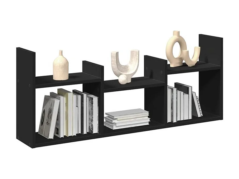 Armoire murale 100x18x40 noir bois d'ingénierie