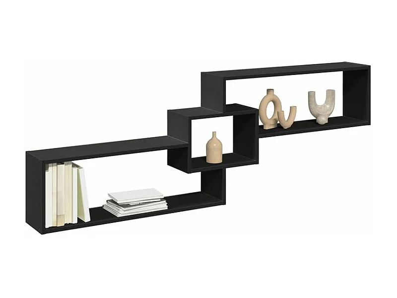 Armoire murale 158x18x53 noir bois d'ingénierie