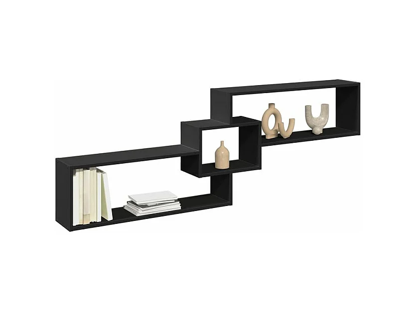 Armoire murale 158x18x53 noir bois d'ingénierie