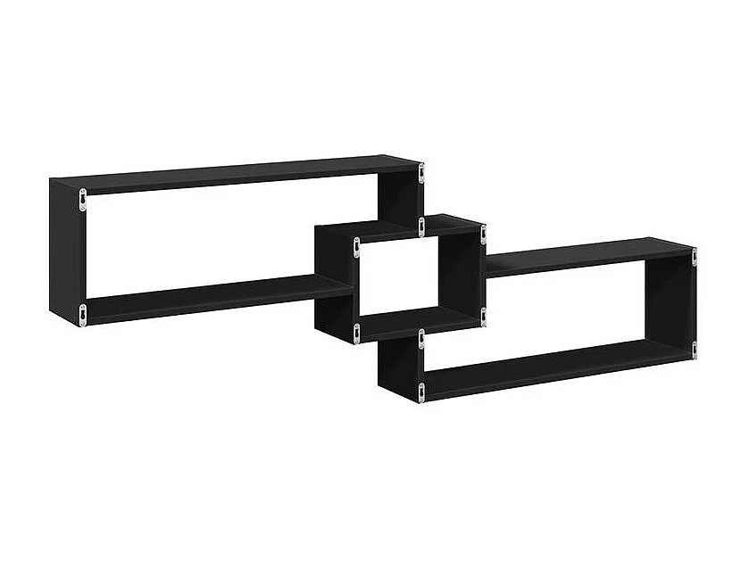 Armoire murale 158x18x53 noir bois d'ingénierie