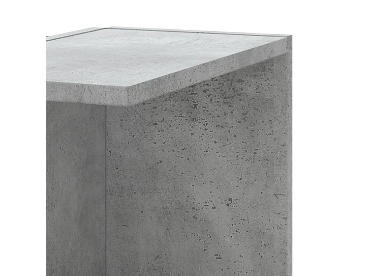 Étagère d'angle murale gris béton bois d'ingénierie