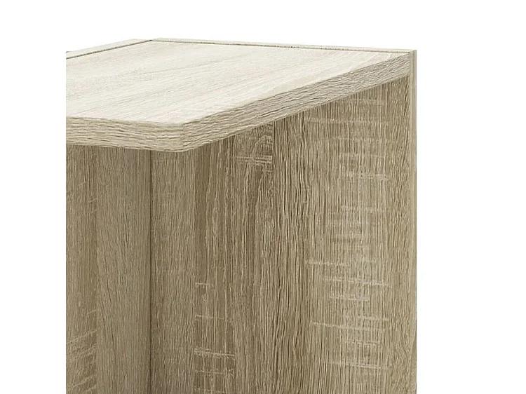 Étagère d'angle murale chêne sonoma bois d'ingénierie