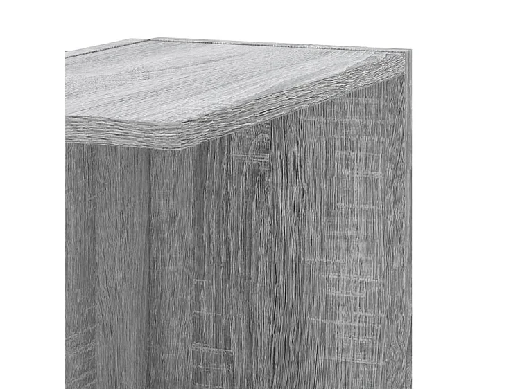 Étagère d'angle murale sonoma gris bois d'ingénierie