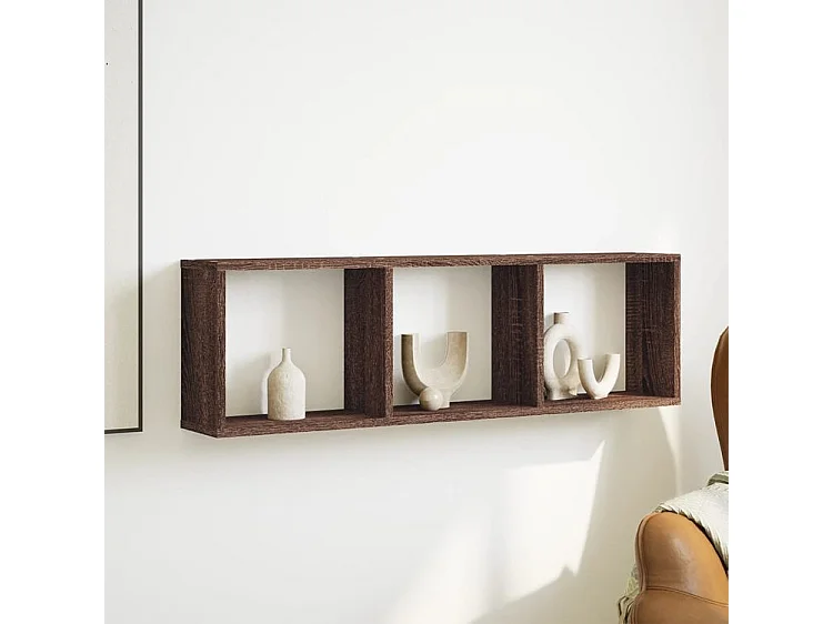 Armoire murale 100x16x30 chêne marron bois d'ingénierie