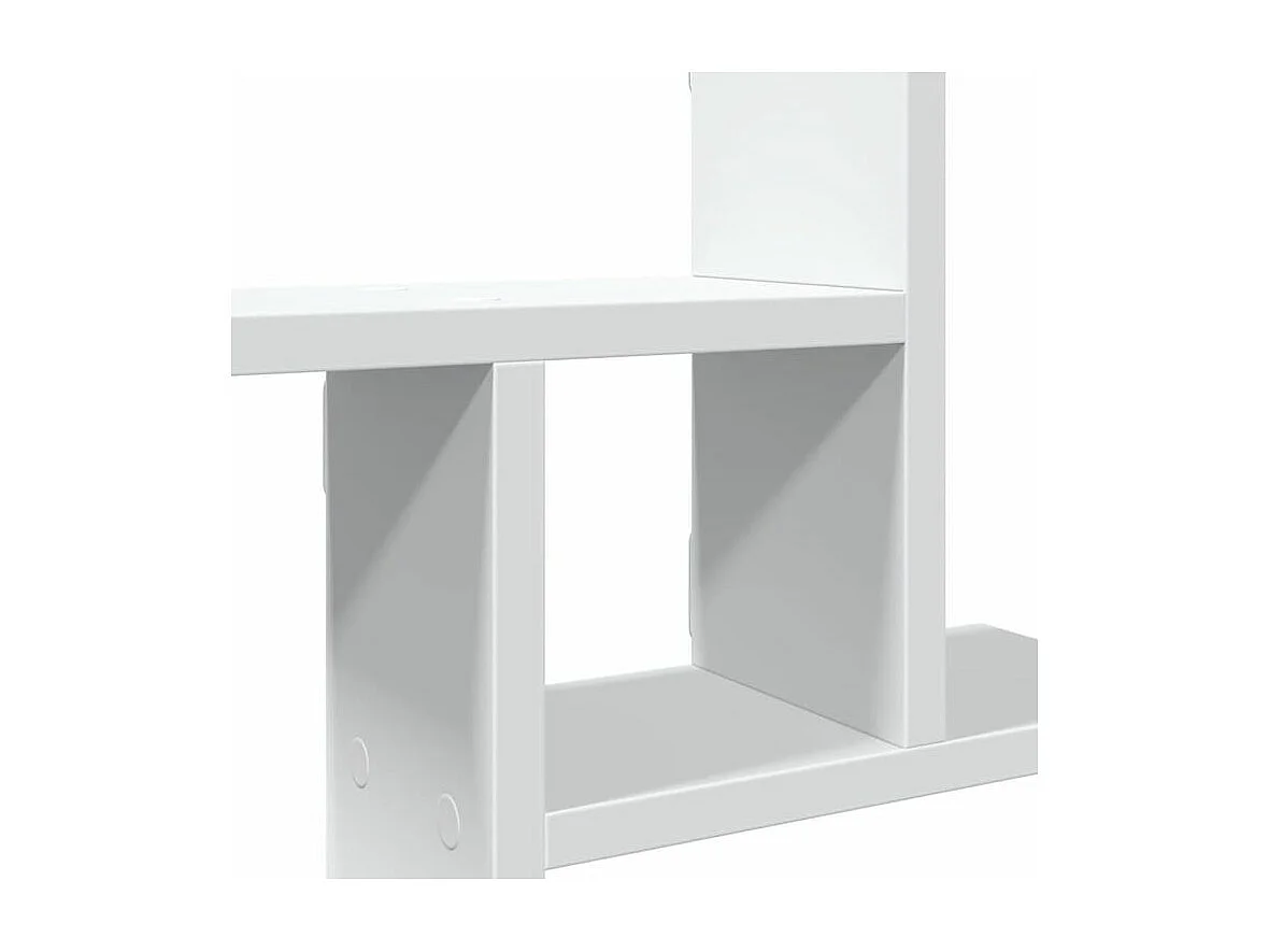 Étagères murales 2 pcs blanc 38x12x38 bois d'ingénierie