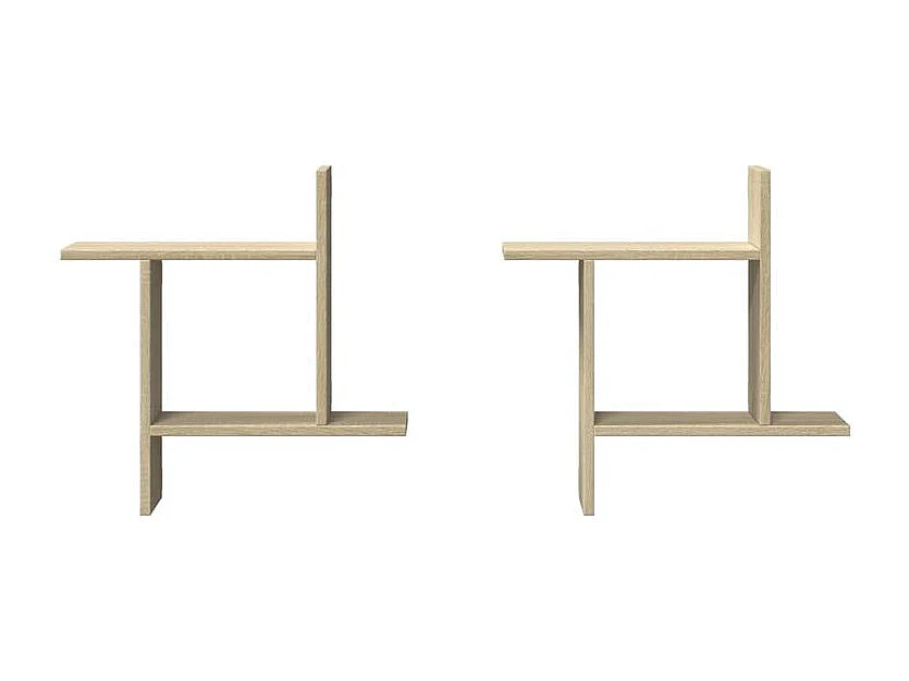 Étagères murales 2pcs chêne sonoma 50x12x50 bois d'ingénierie