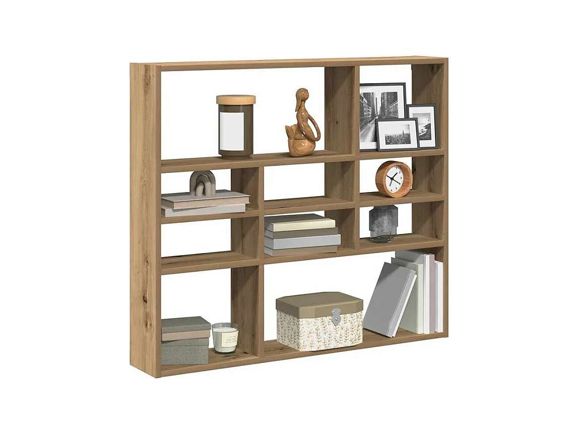 Étagère murale chêne artisanal 90x16x78 bois d'ingénierie