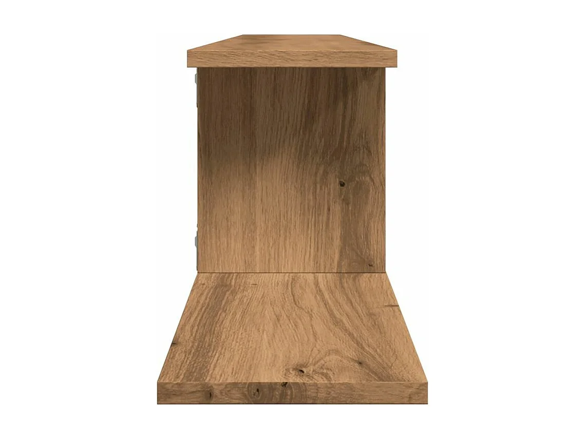Étagère TV murale chêne artisanal 125x18x23 bois d'ingénierie