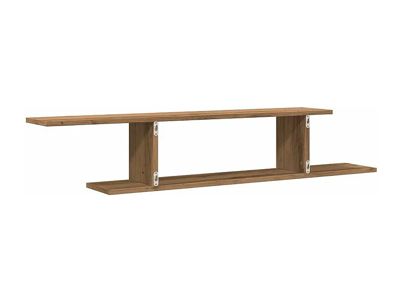 Étagère TV murale chêne artisanal 125x18x23 bois d'ingénierie