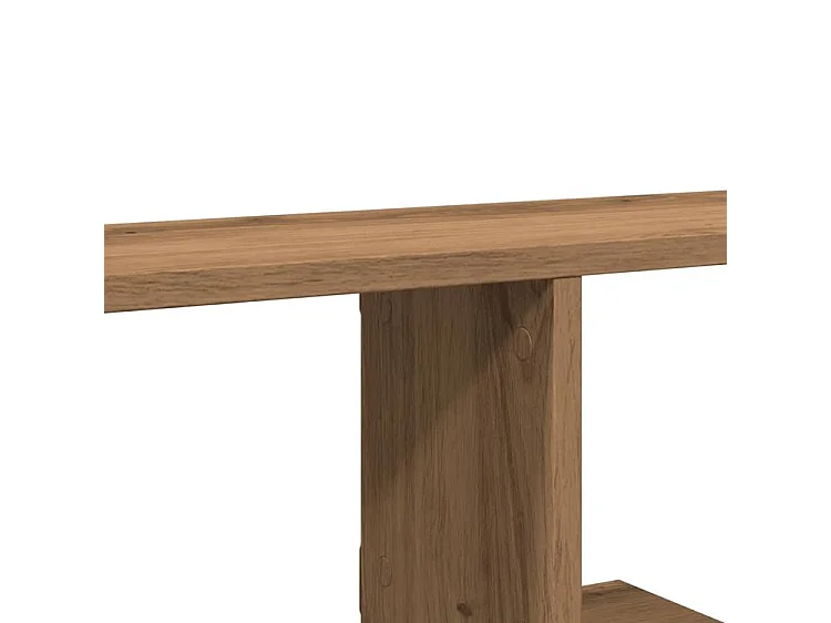 Étagère TV murale chêne artisanal 125x18x23 bois d'ingénierie