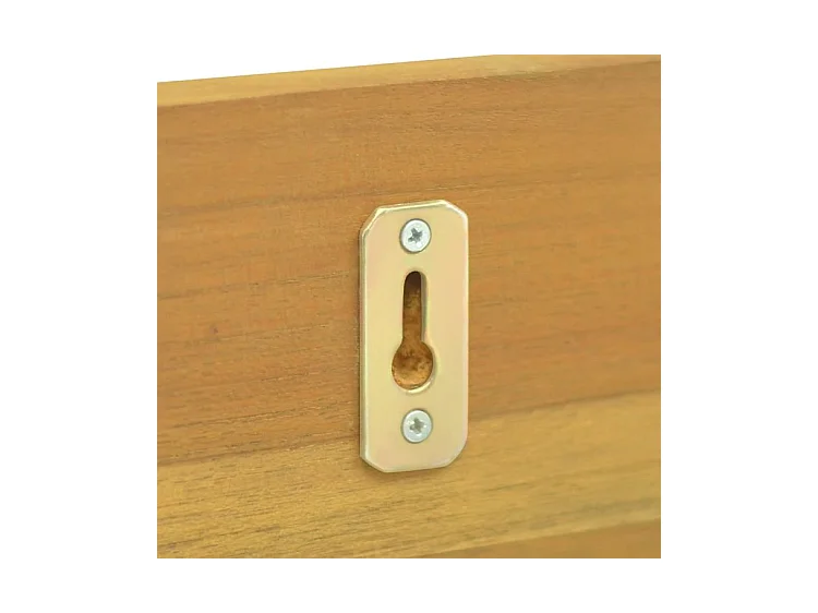 Étagères murales 2 pcs 110x10x10 Bois de teck massif