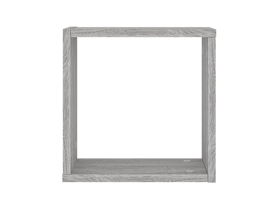 Étagères cube murales 2 pcs sonoma gris 30x15x30