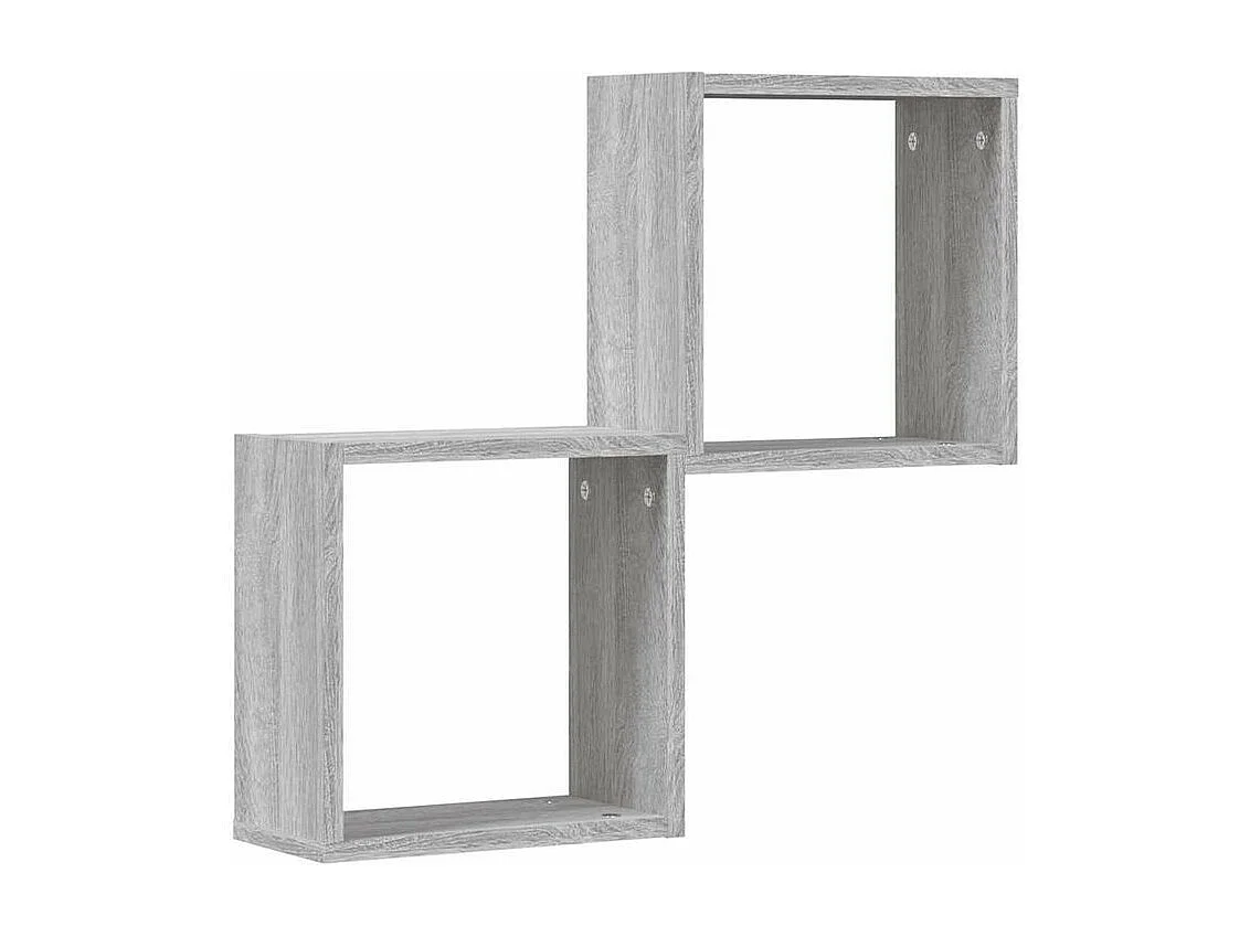 Étagères cube murales 2 pcs sonoma gris 30x15x30