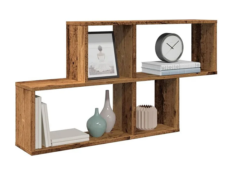 Étagère murale vieux bois 100x18x53 bois d'ingénierie