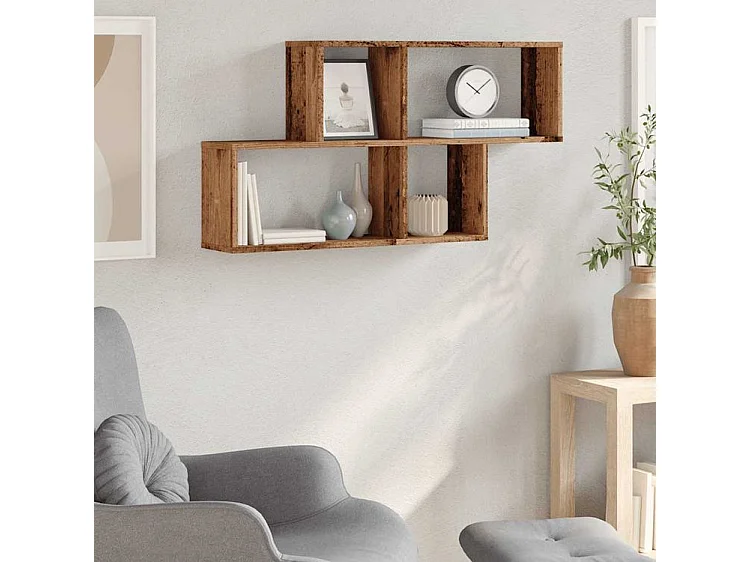 Étagère murale vieux bois 100x18x53 bois d'ingénierie
