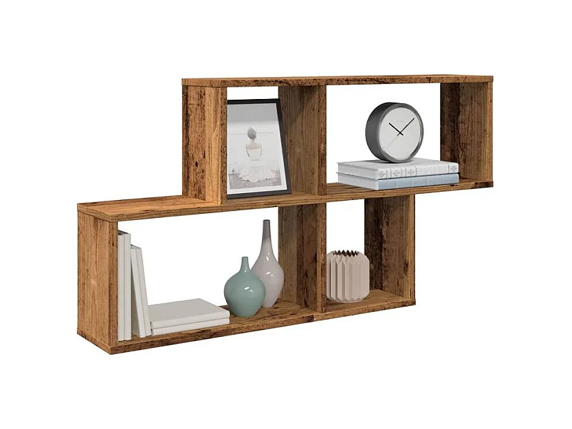 Étagère murale vieux bois 100x18x53 bois d'ingénierie