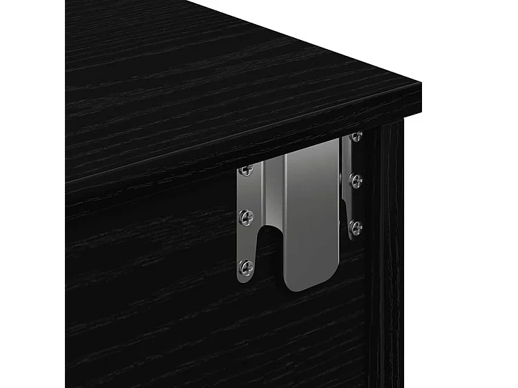 Étagère murale avec tiroirs noir 80x31x17 bois d'ingénierie