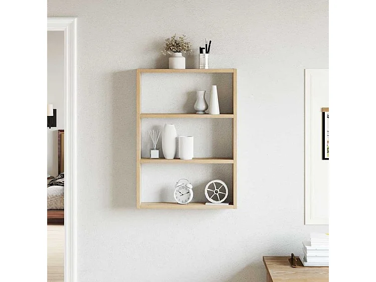 Étagère murale chêne sonoma 43x9x60 bois d'ingénierie